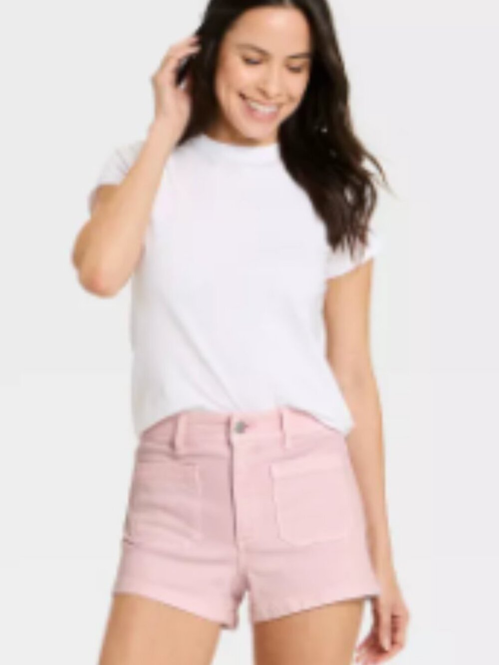 NEW Universal Thread Women's Highest-Rise Sailor Denim Pink Size 10 Shorts 2.75'